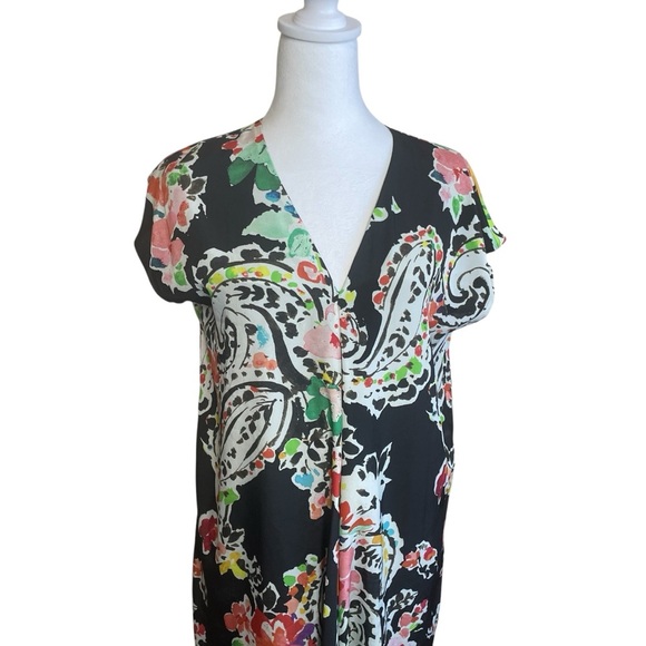 Lauren Ralph Lauren Colorful Paisley Short Sleeve Dress Flowy Artsy Size 6 EUC - Picture 4 of 13